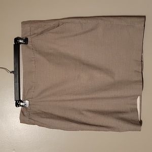 L.L Bean Favorite Fit Plaid Classic Skirt Brown‎ Red Womens 14